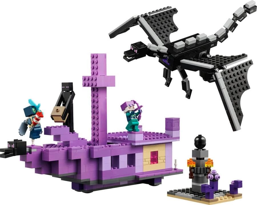 Minecraft The Ender Dragon and End Ship (21264)