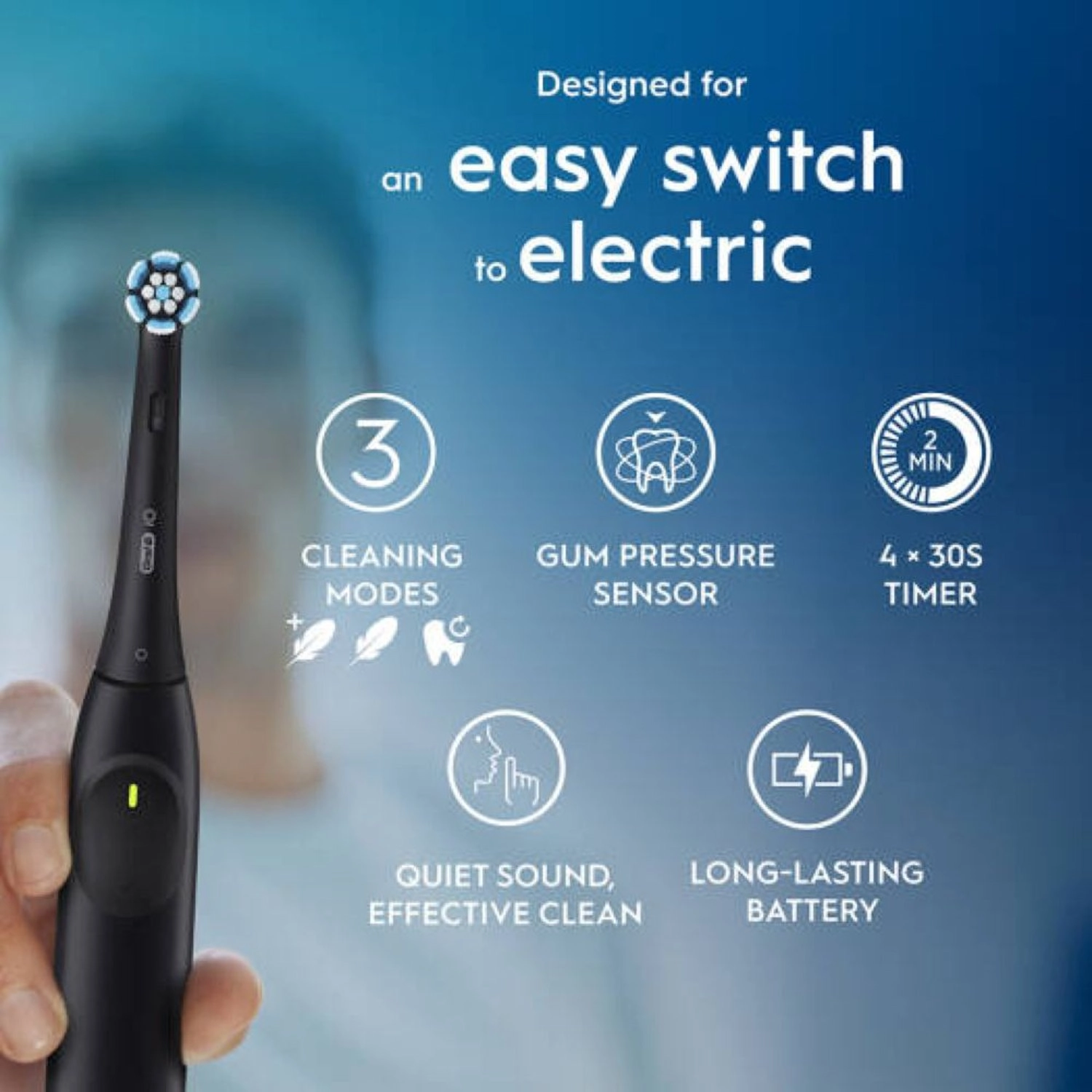 iO Series 2 - Electric Toothbrush White Gum Pressure Sensor