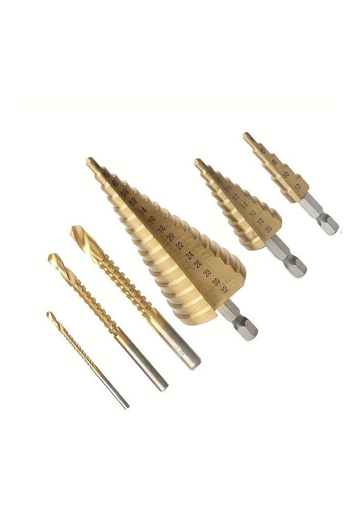 Drill Bit Set - Titanium Coated 6Pcs