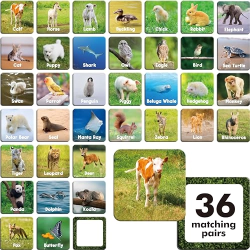 Memory Matching Game - 36 months - 6 years 72 pieces