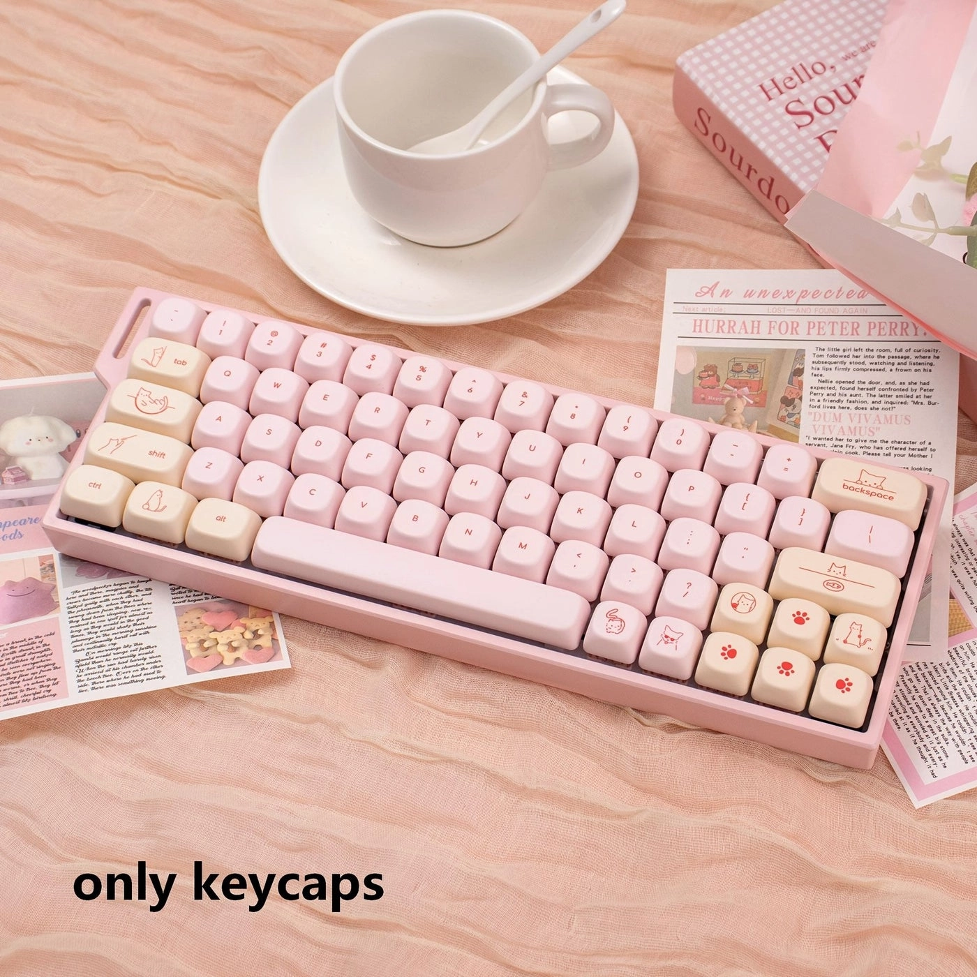 Generic Cat Keycap Set - 61 64 75 87 98 104