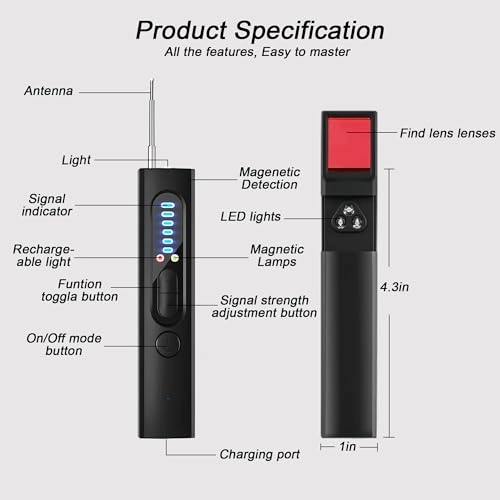X13 - hidden camera detector 5-Levels sensitivity