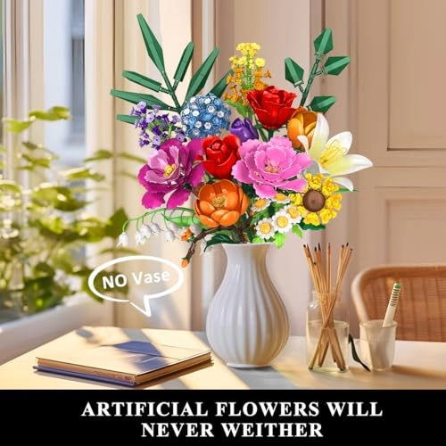 Flower Bouquet Building Set - 1043 pcs