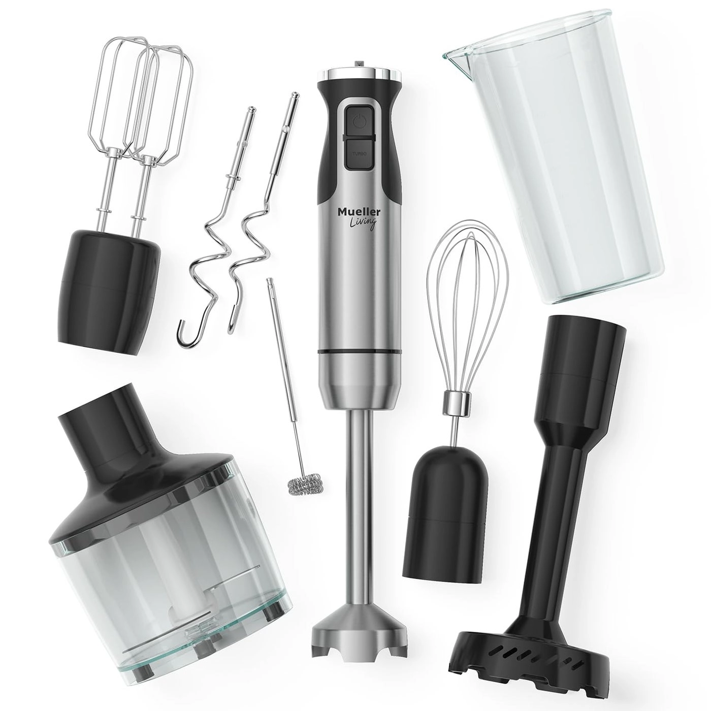 Immersion Hand Blender - 8 Speed 7 Attachments
