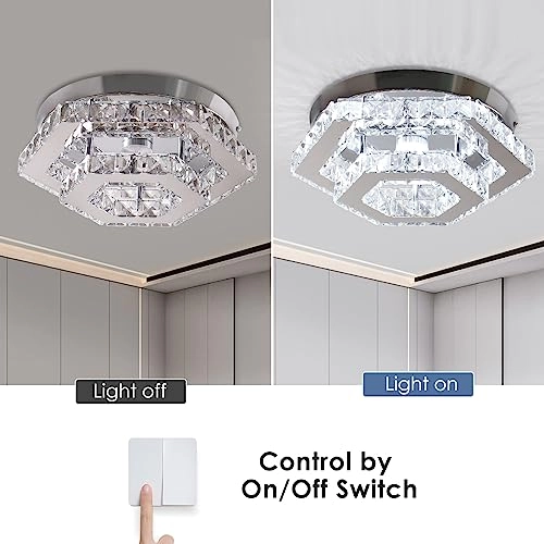 Hexagonal Crystal Chandelier - 6500K