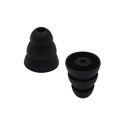 Triple Flange Earbud Tip for Etymotic Shure Klipsch Westone - 2mm Hole 4 Pairs S/L
