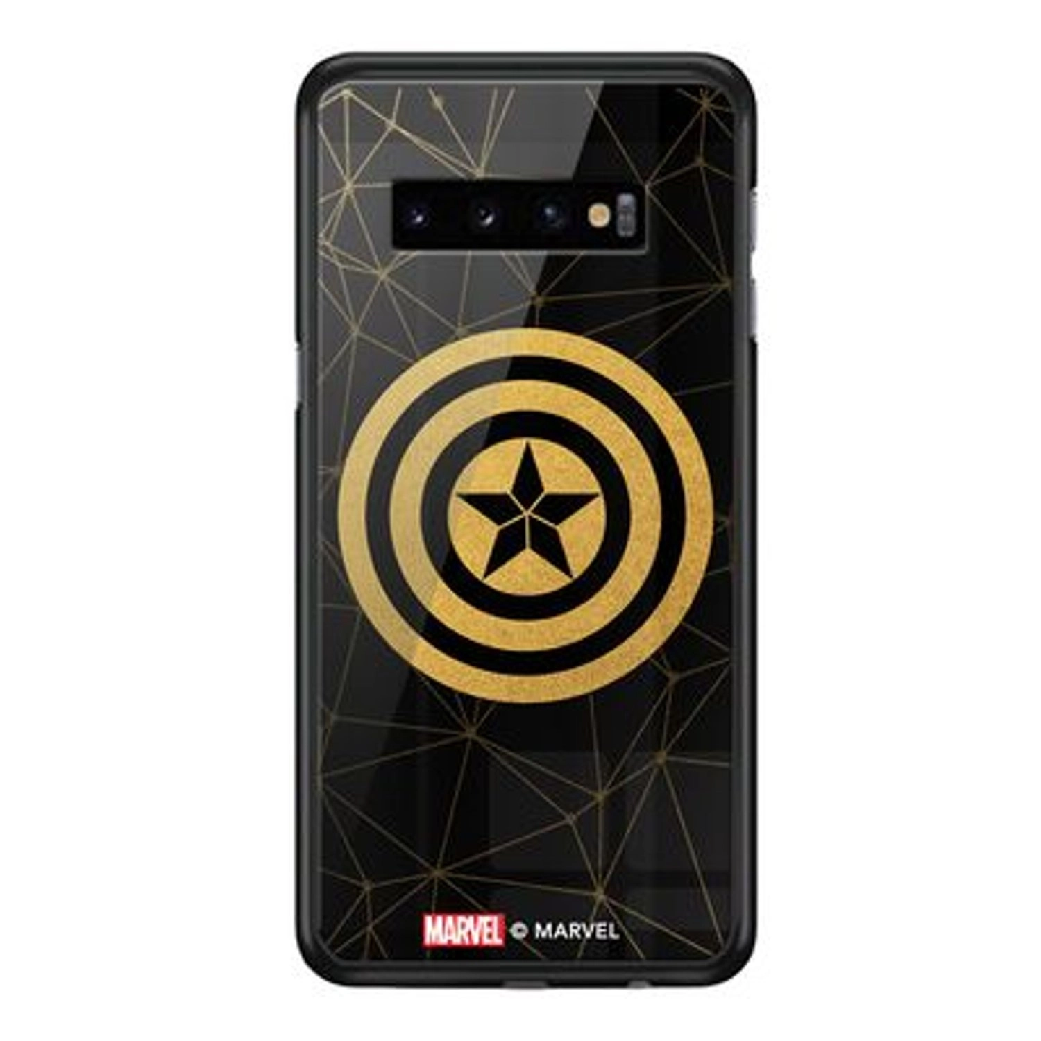 Wackylicious Golden Themed Cap'S Shield Back Case for Galaxy S10 Plus