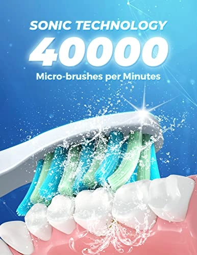 Electric Toothbrush - 40000 VPM 5 Modes Pink
