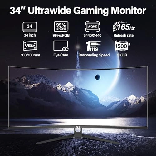 Z34HWQHD165HZ4K - 34 Inches 3440x1440