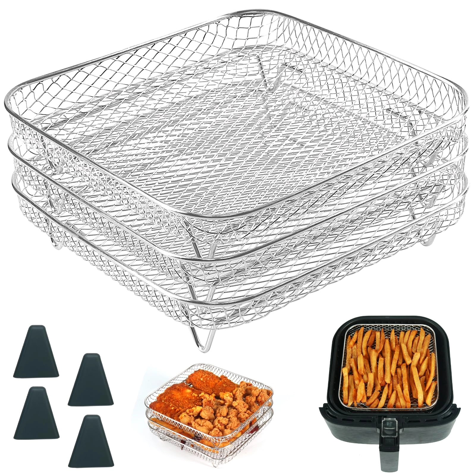 BYKITCHEN Air Fryer Rack - Aluminium, Plastic, Stainless Steel