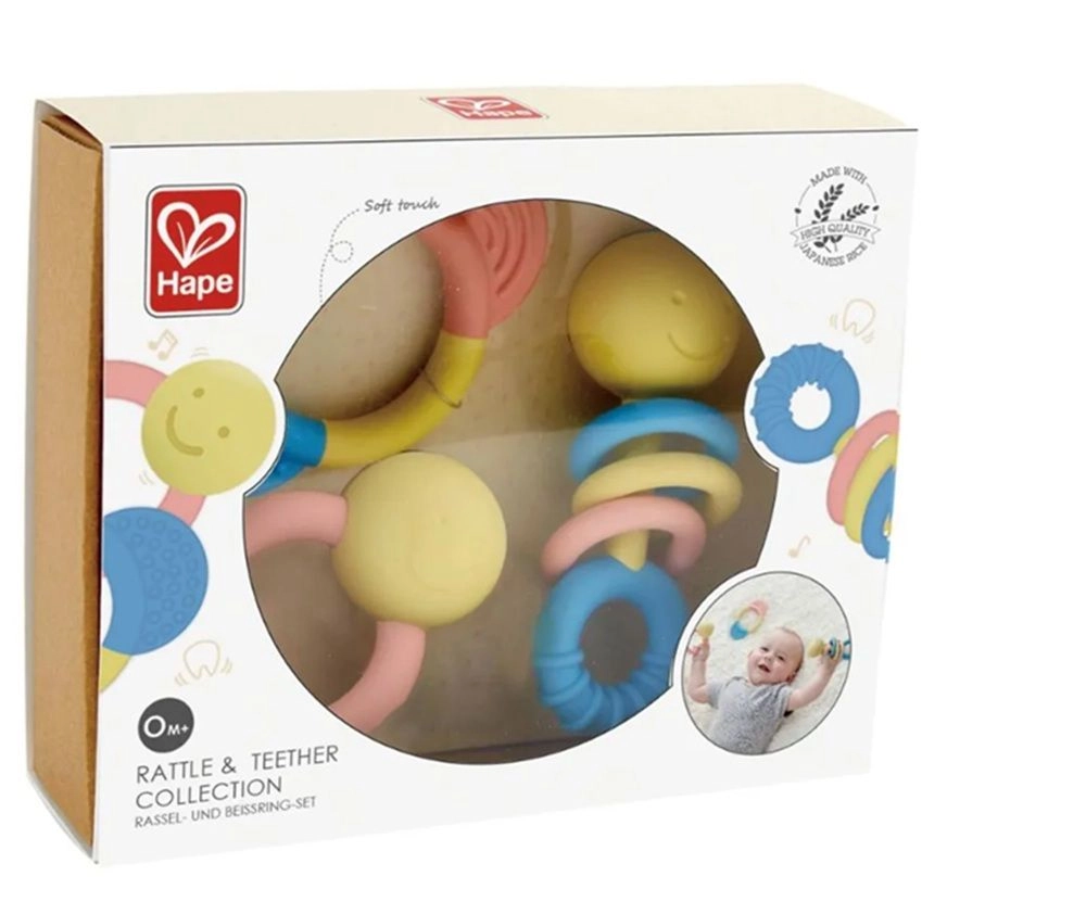Rattling Rings Teether - rice-based material