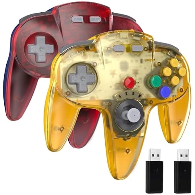 rayihni N64 CONTROLLER - KLARES GELB KLARES ROT Pack