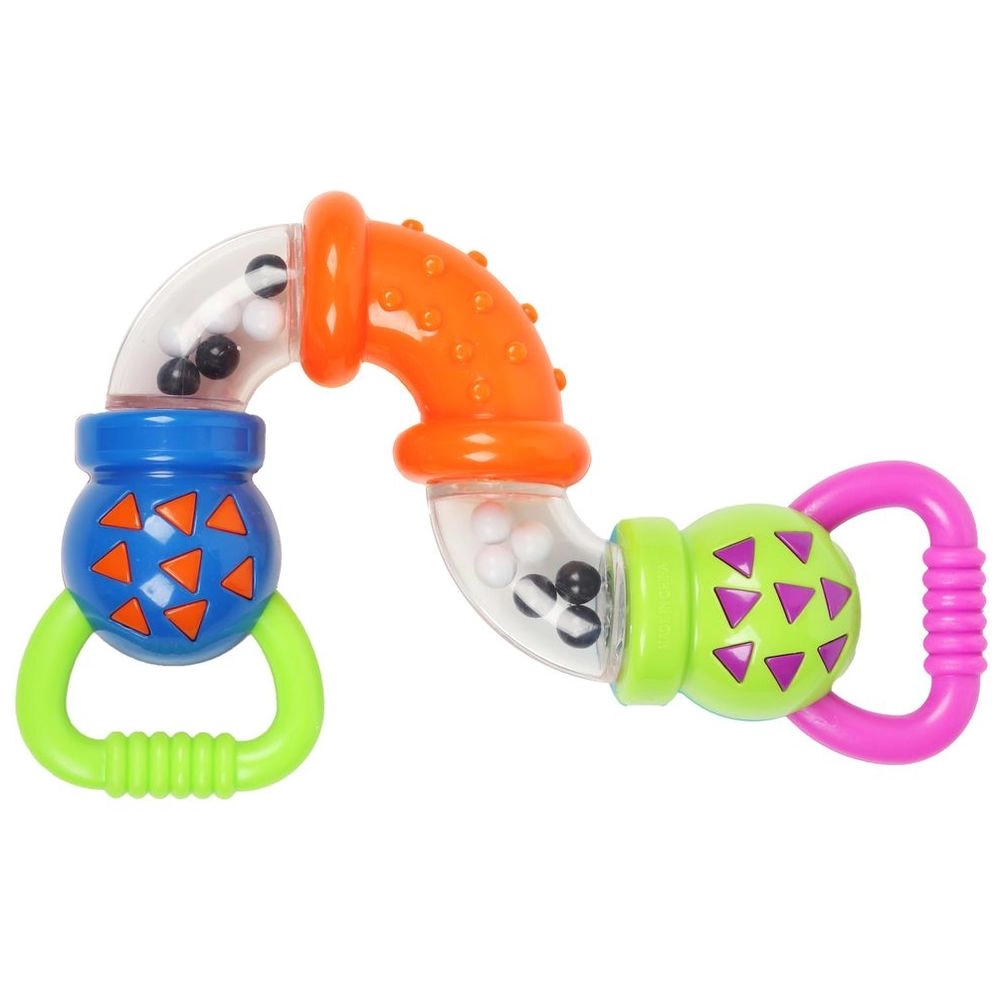 Baby Zig Zag Rattle Twisty Clicks Toy - Suitable for 3 months and above