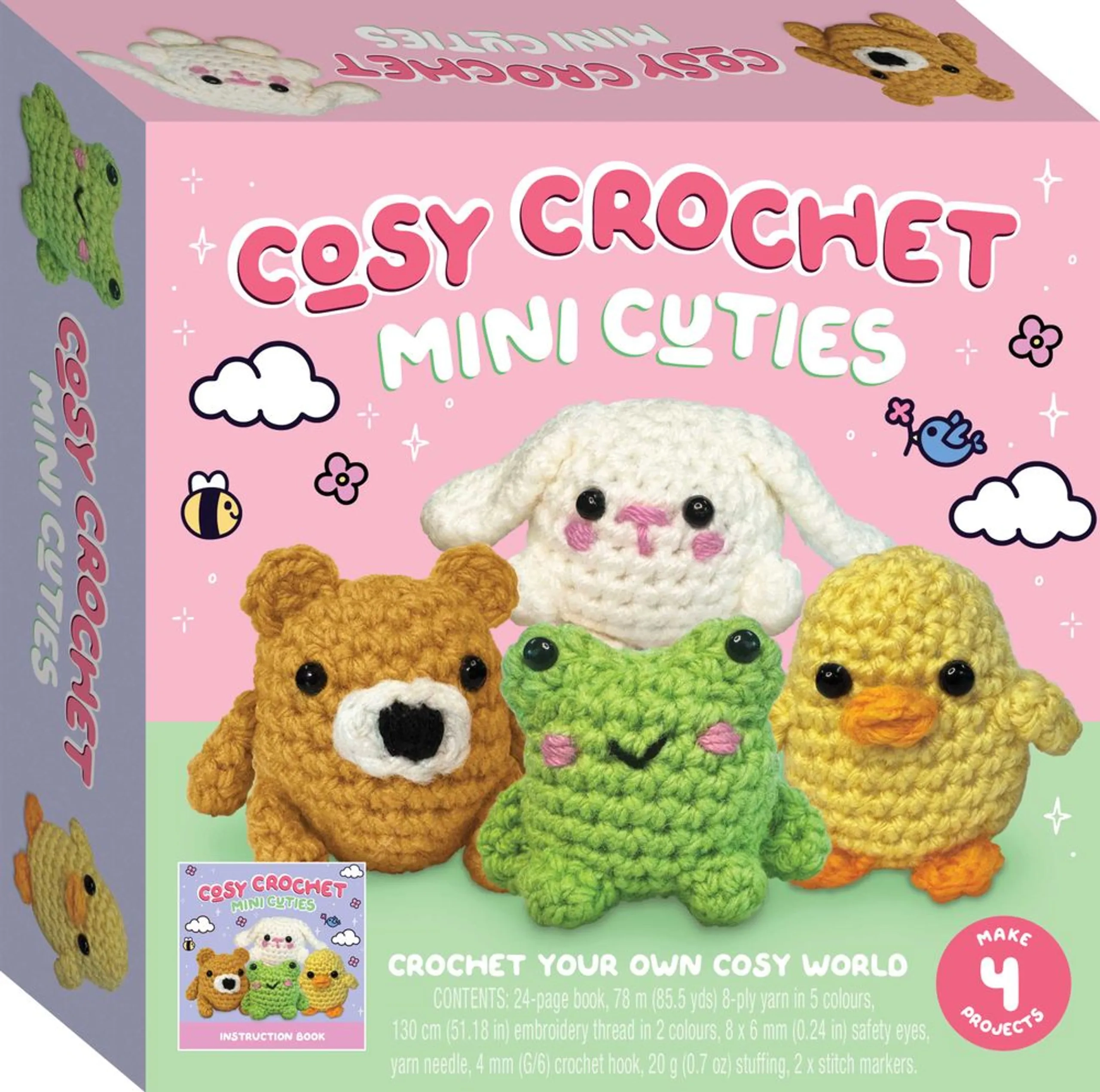 Hinkler Cosy Crochet Your Own Mini Cuties - 4 pieces