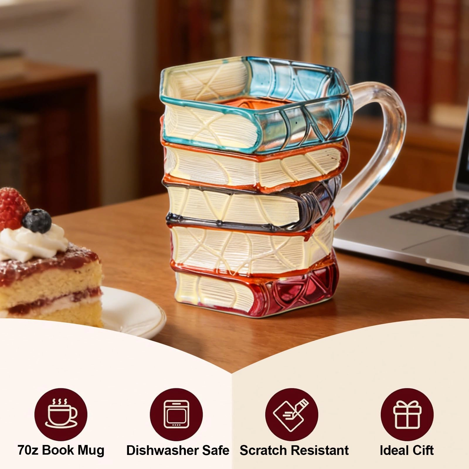 Painted book Glass Tumbler - 1 pcs Books
