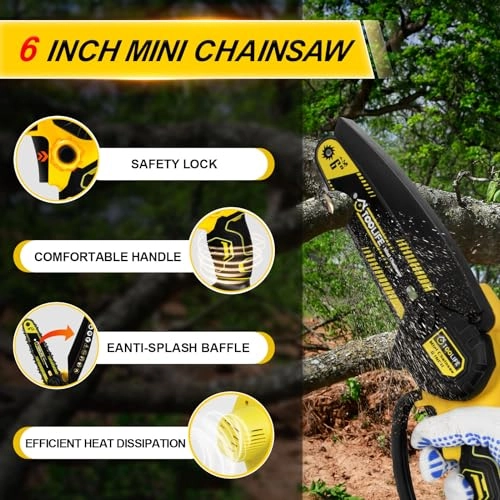 6inch Mini Chainsaw - 2000mAh 21V Battery