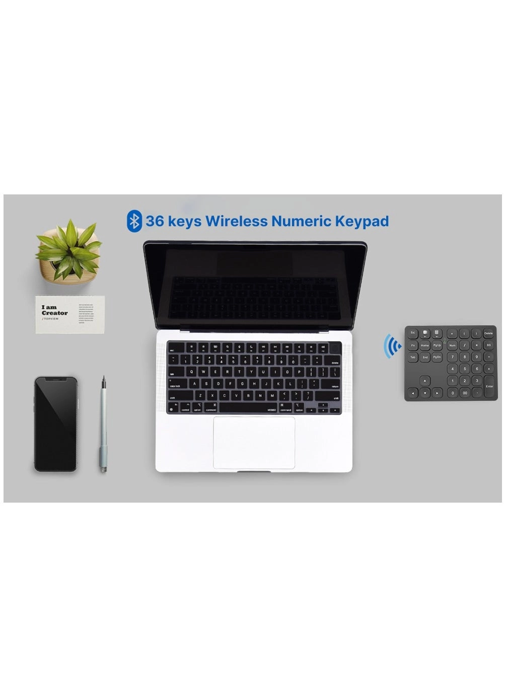 BOW Dual Bluetooth Numeric Keyboard - 36 keys Bluetooth 3.0