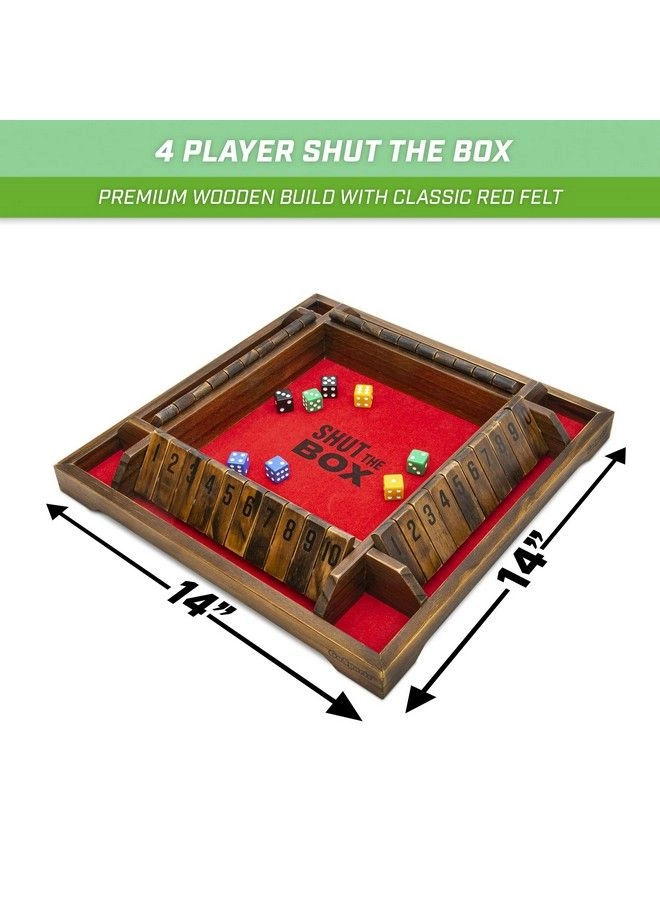Shut the Box - Premium Wooden 4 Player