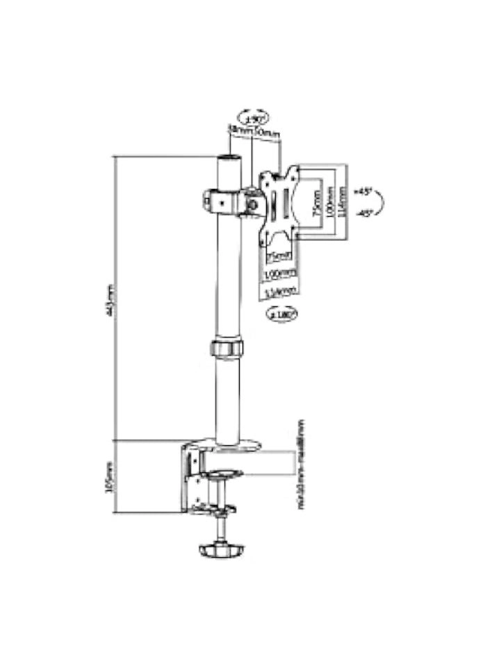 Single Monitor Desk Mount - 1 32 Inch