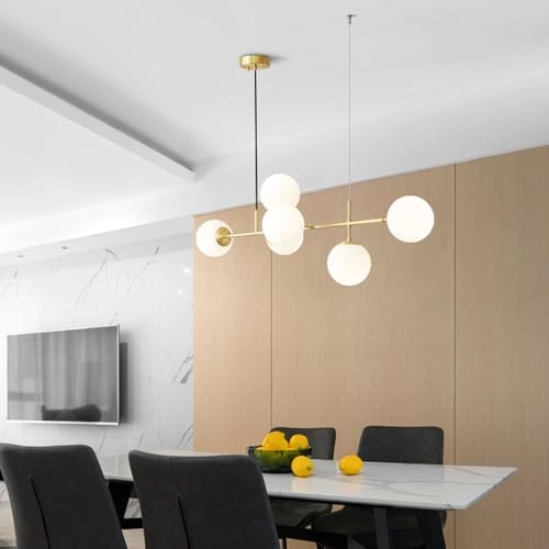 Globe Glass Chandelier - Dimmable