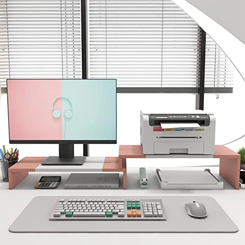 Monitor Stand Riser - Dual Wood and Steel