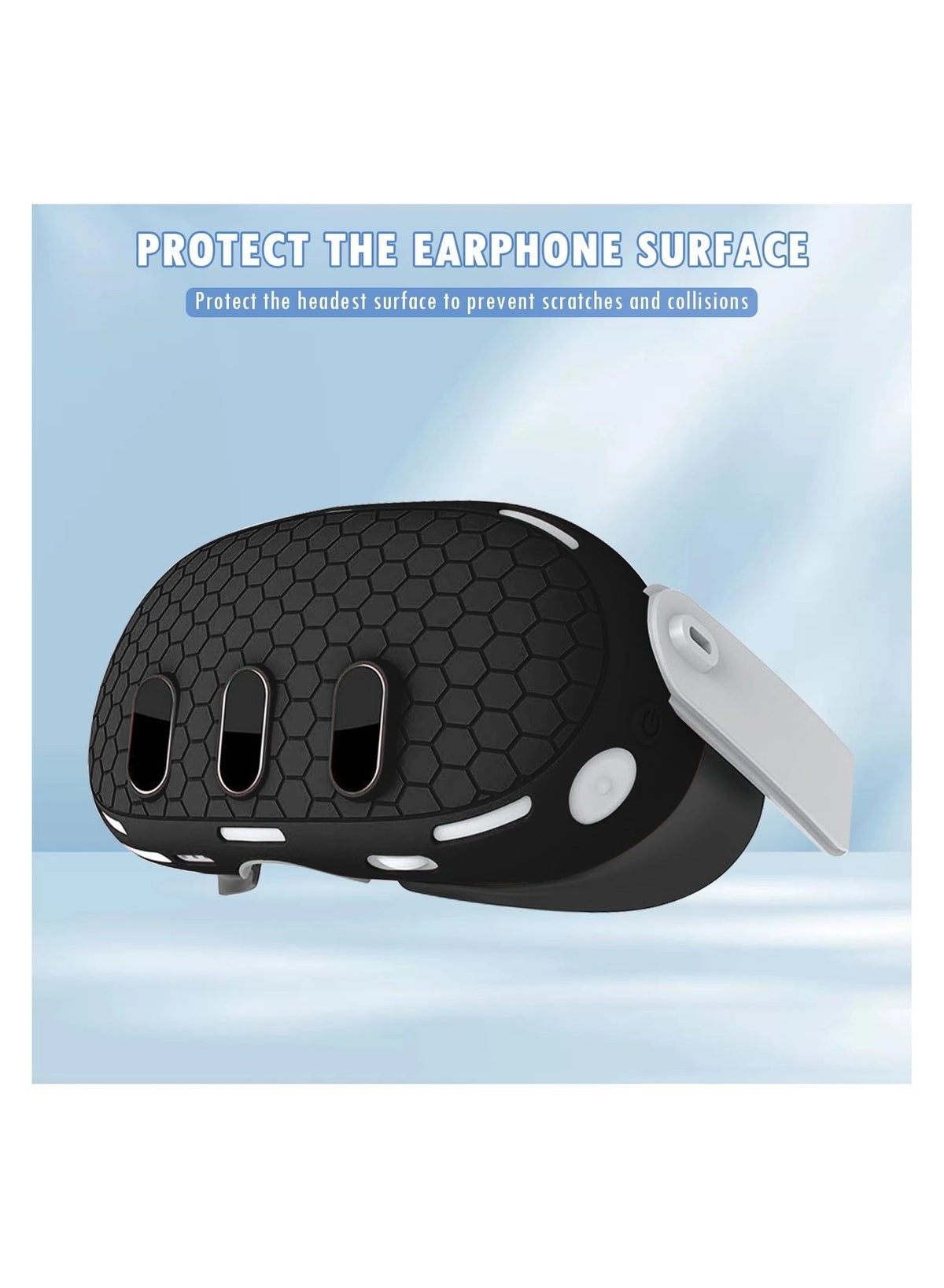 Host Cover - for Meta Quest 3 + Face Mask + Grip Handle Covers + Button Caps + Lens Cover + Wiping Cloth + Eye Mask