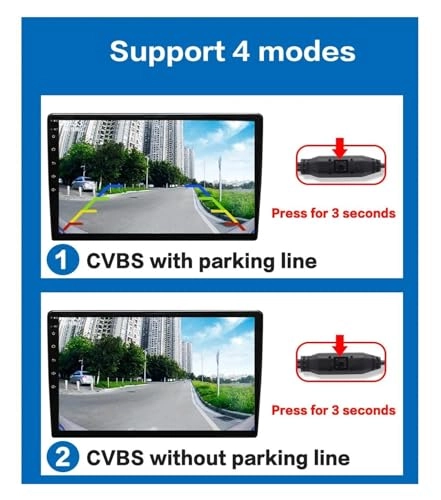 Intelligent Dynamic Trajectory Car Rear View Camera - Night Vision Wire 4K AHD 1080P