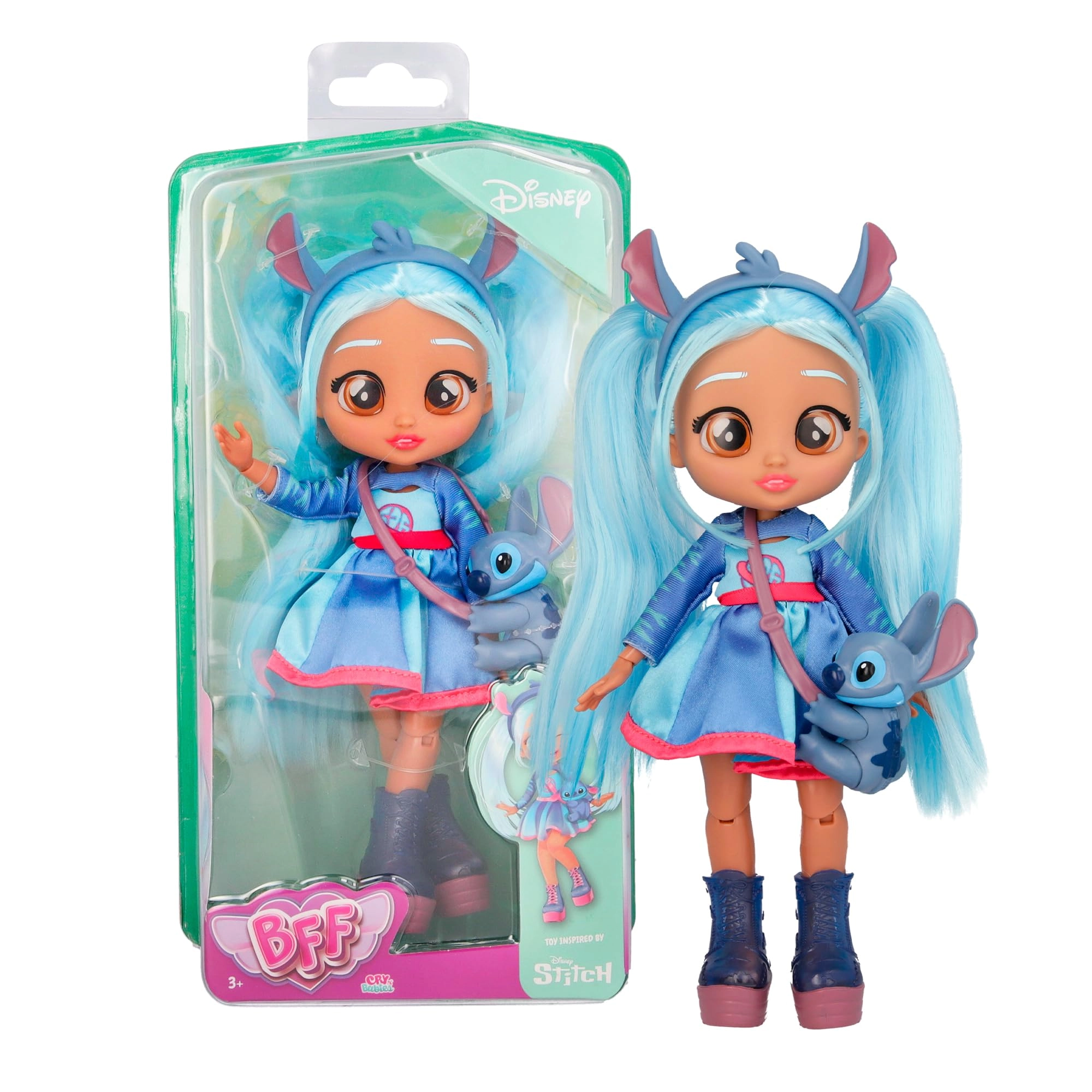 BFF BY CRY BABIES Stitch Fashion Doll - 20 cm 4 accessories Ages 3+