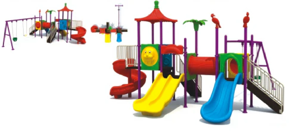 Kids Playground Climbers Swings N Slide - 3+ Multi Colour