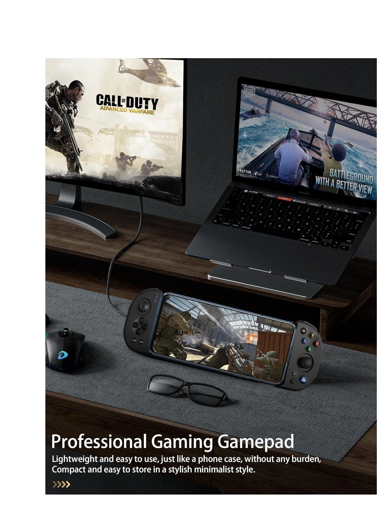 D8 Telescopic Mobile Phone Gamepad - Android iOS PS3 PS4 Switch PC