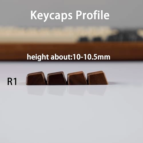 Wooden Keycap - Walnut Wood Arrow 4 Keys R1