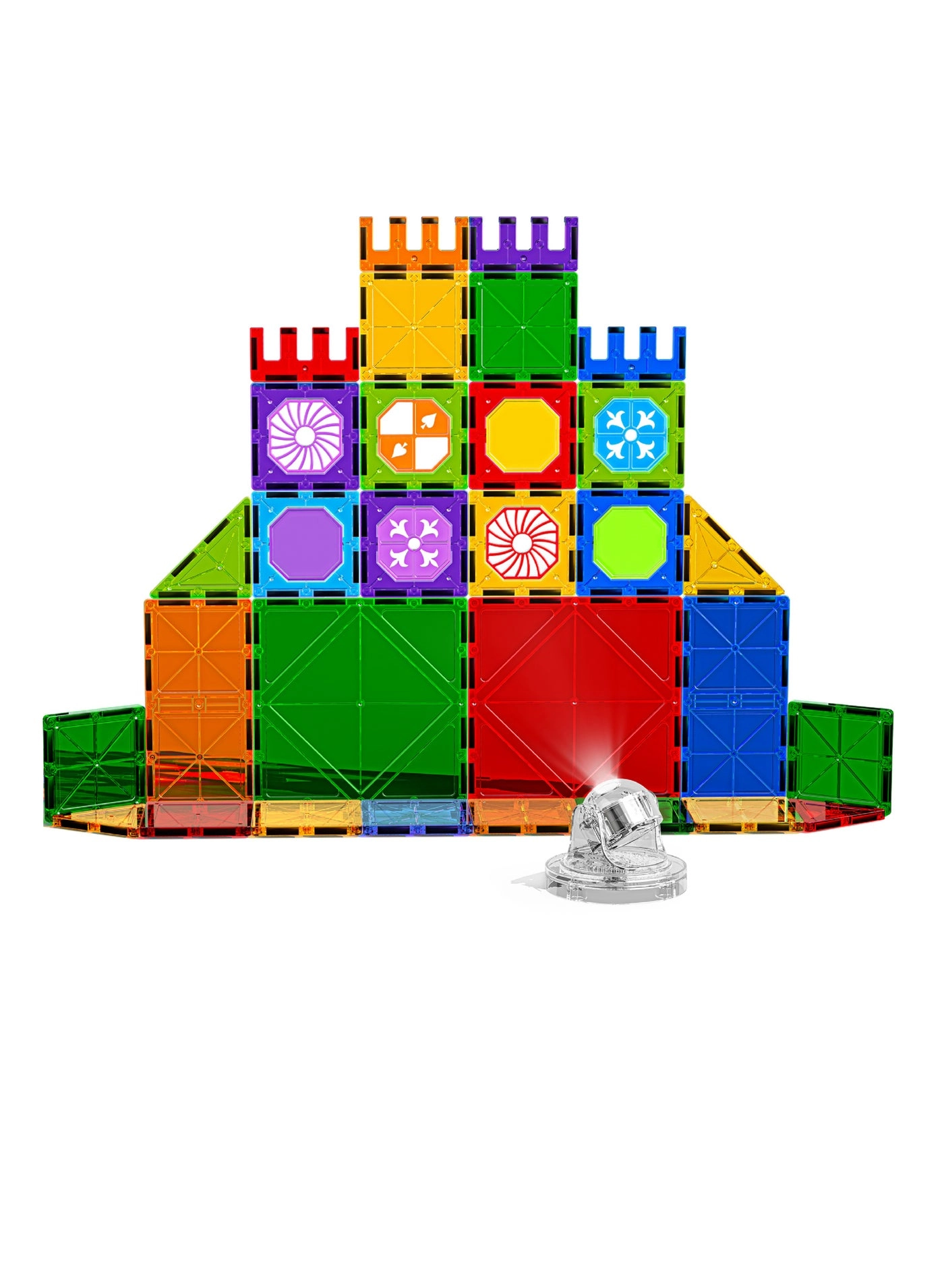 Magnetic Fields Light Magnetic Tiles Castle Set - Architecture 48 pcs