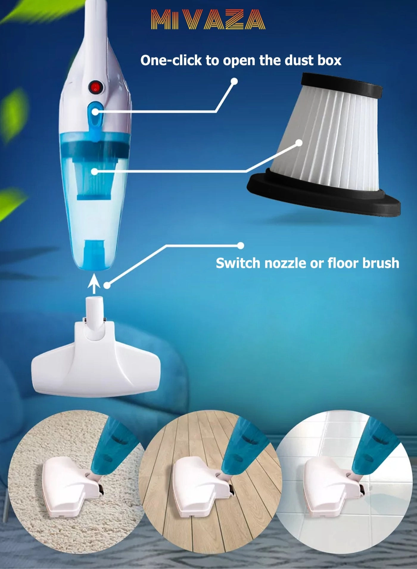 2-in-1 Corded Vacuum Cleaner (MZ40712)