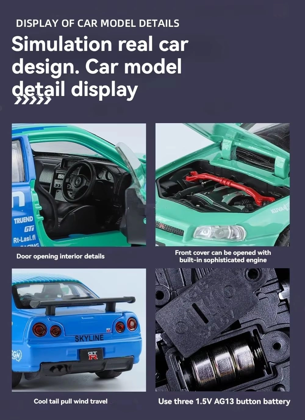 Skyline R34 - 1:32 Scale 1.0 Count