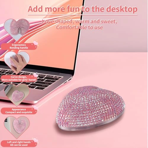 Heart-Shaped Mouse - Bluetooth USB