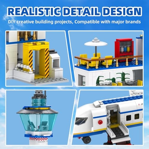 City Airport Passenger Terminal Building Set - 886 pcs