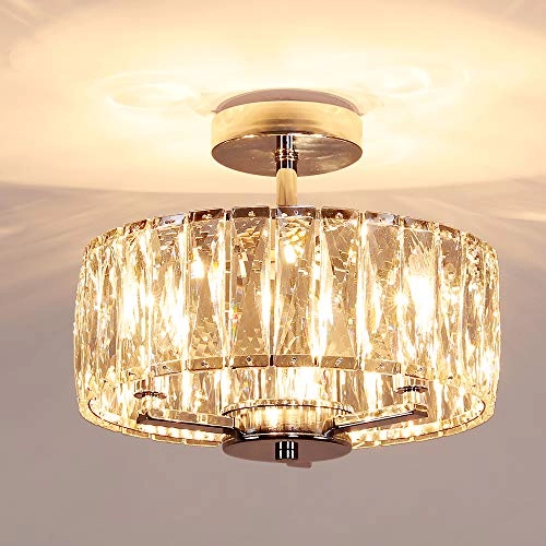 Semi Flush Mount Chandelier - Dimmable