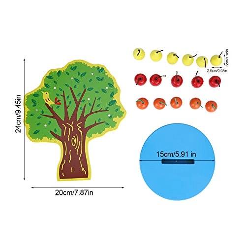 Wooden Magnetic Fruit Apple Tree - 16 pieces
