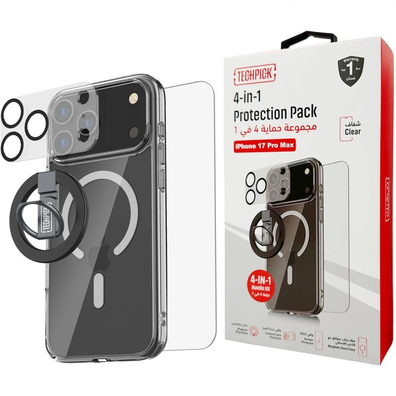 Hard Case + Tempered Glass + Camera Lens Protector + Magnetic Stand Smartphone Case Bundle with MagSafe for Samsung Galaxy S25 Ultra