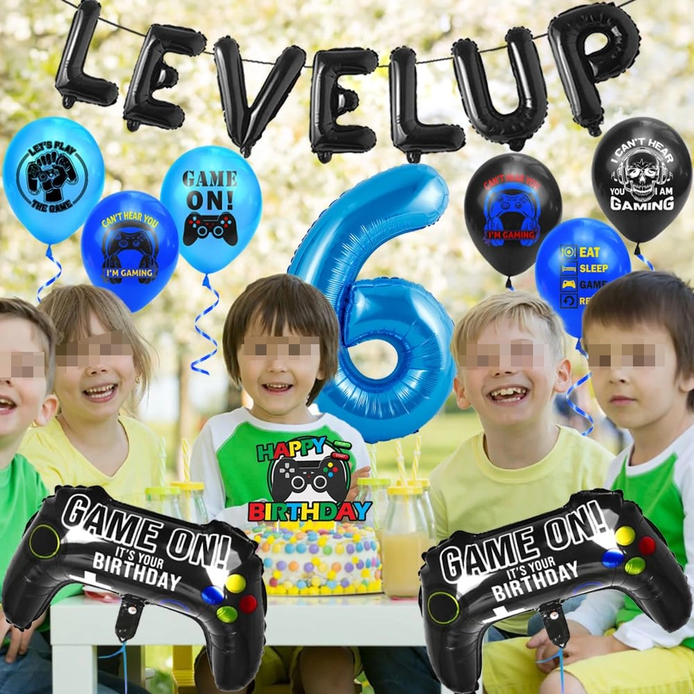 6th Birthday Gamer Decoration Set - 26 pieces Birthday