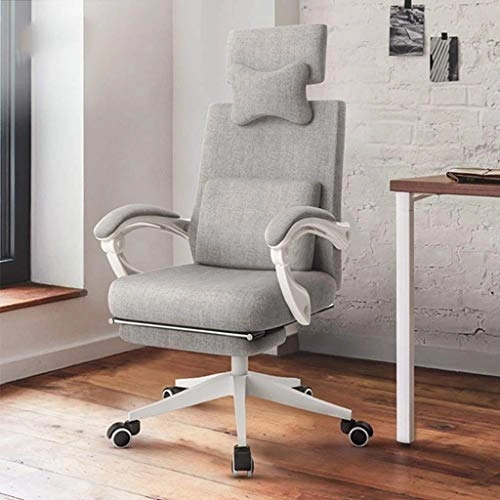 Desk Chair - PU Leather Brown High Back