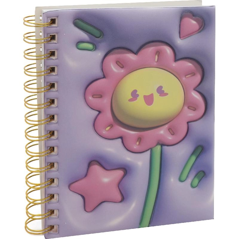 Notebook 19 X 26 cm Spiral - Grid 100 Sheets