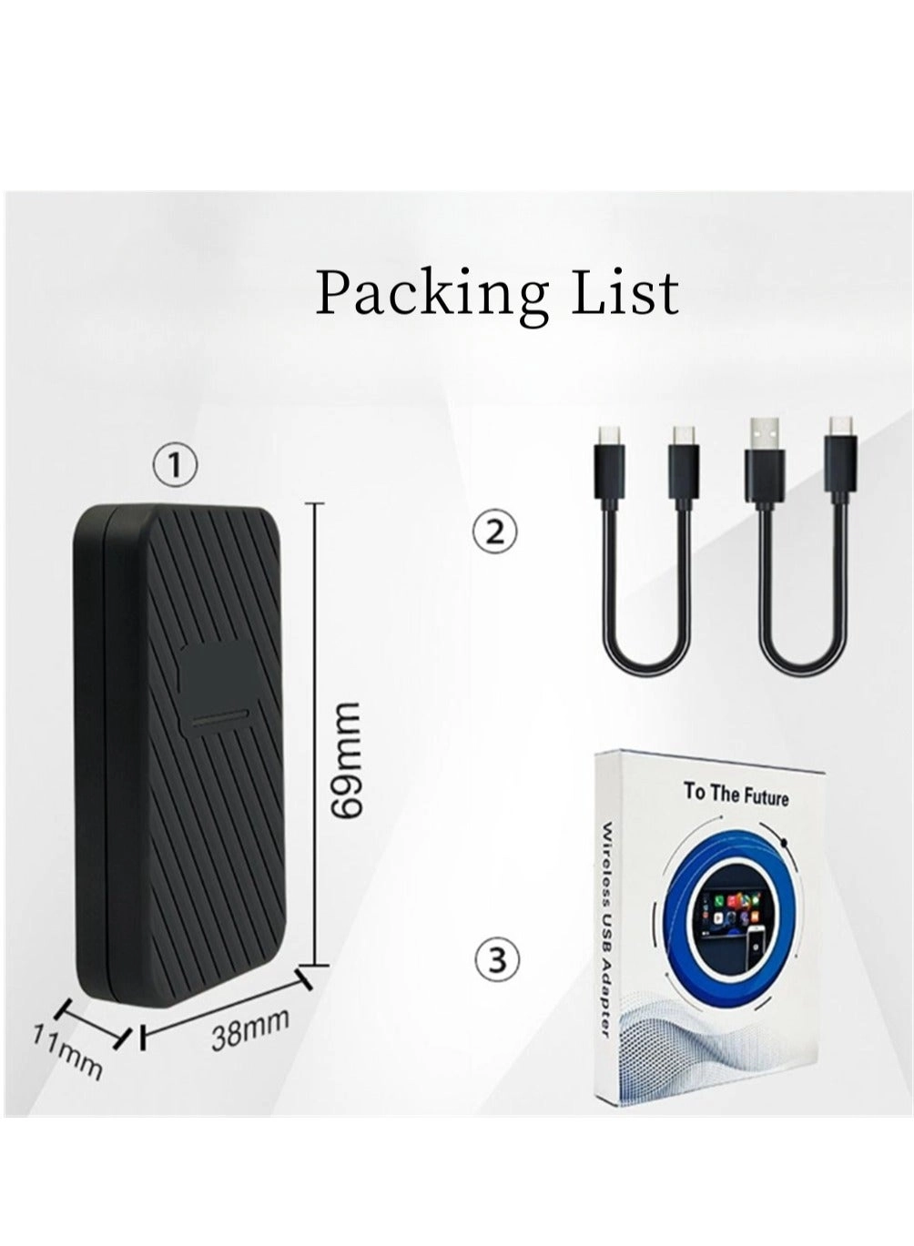 Wireless CarPlay Adapter - Bluetooth iPhone iOS 10+