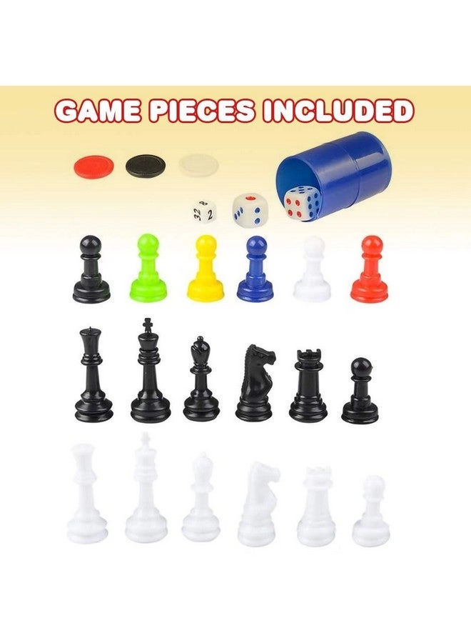10 in 1 Board Game Set - Travel-Friendly Multicolor