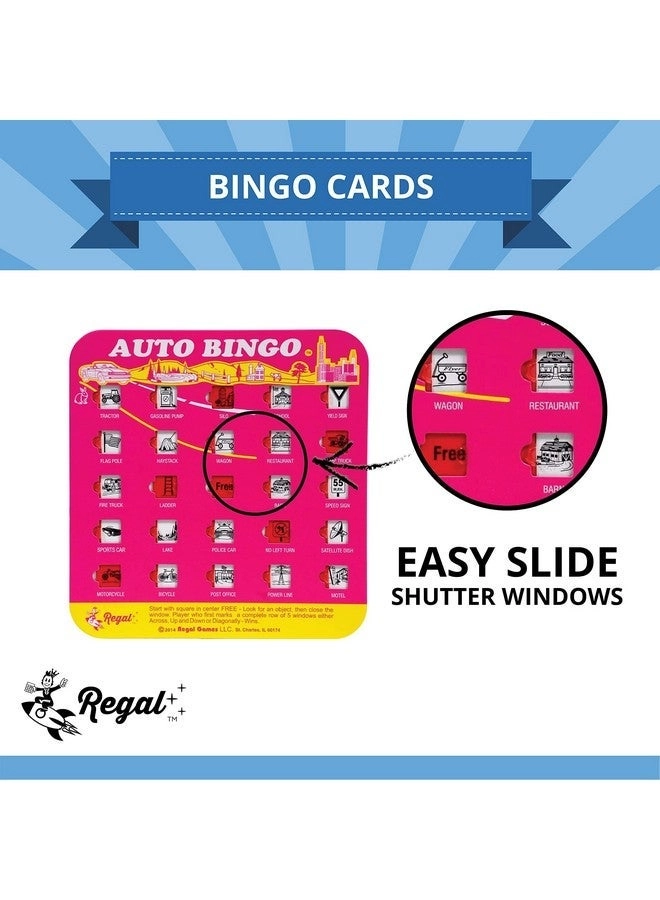 Finger Tip Shutter Bingo Cards - 4 Packs Pink