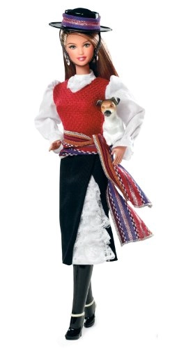 Barbie Dolls of World - Vinyl Plastic Chilean Ages 3+