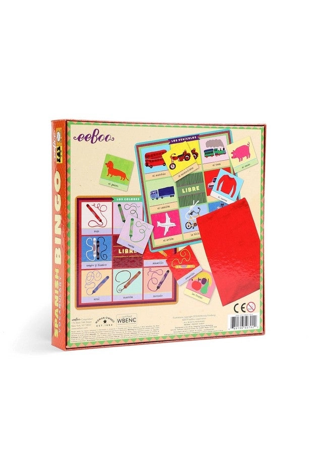 Spanish Bingo Vocabulary Game - 5 and up