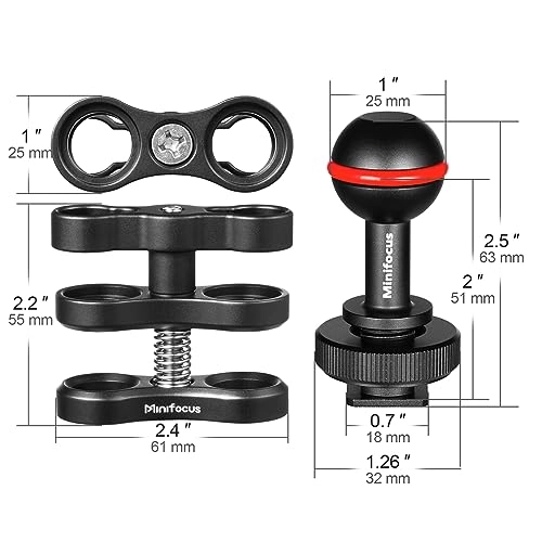 Ball Clamp Mount - Cold Shoe Adapter Aluminum