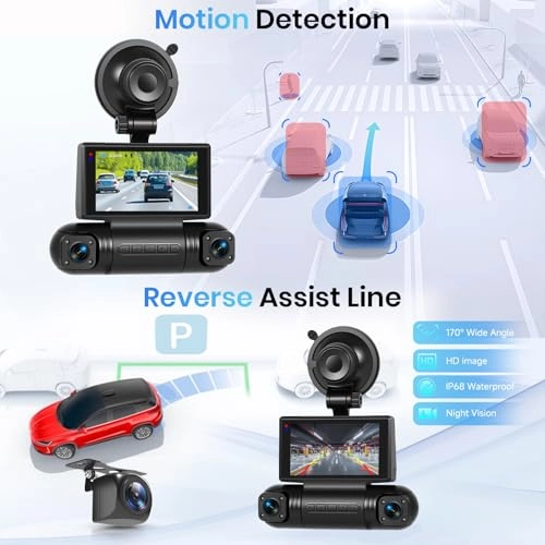 Car Dashcam - 2K 3x1080P