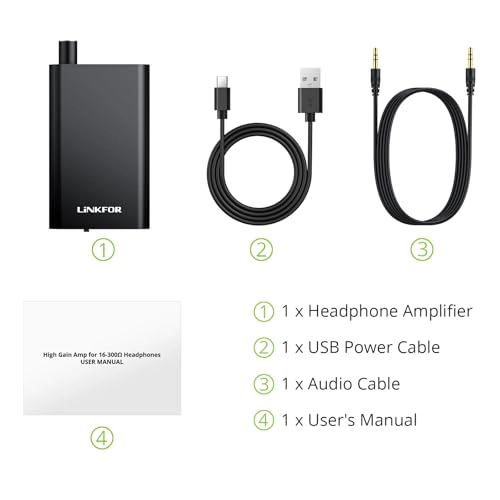 Headphone Amplifier - 16-300Ω Rechargeable
